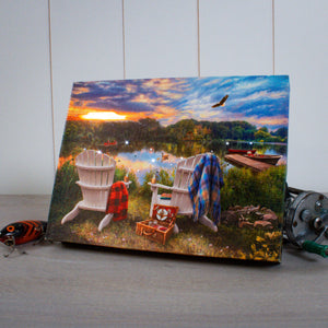 Adirondack Chairs 8x6 Lighted Tabletop Canvas
