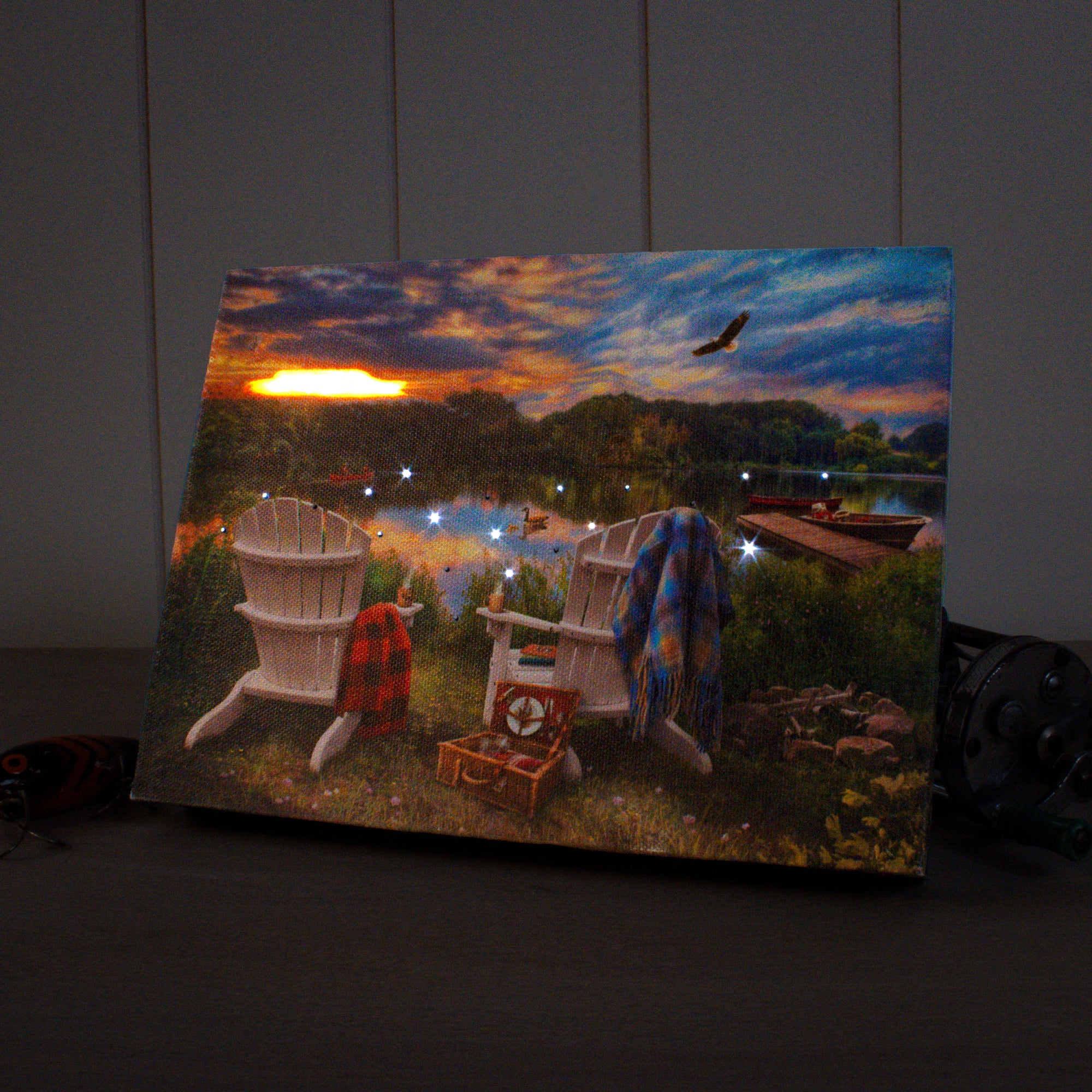 Adirondack Chairs 8x6 Lighted Tabletop Canvas