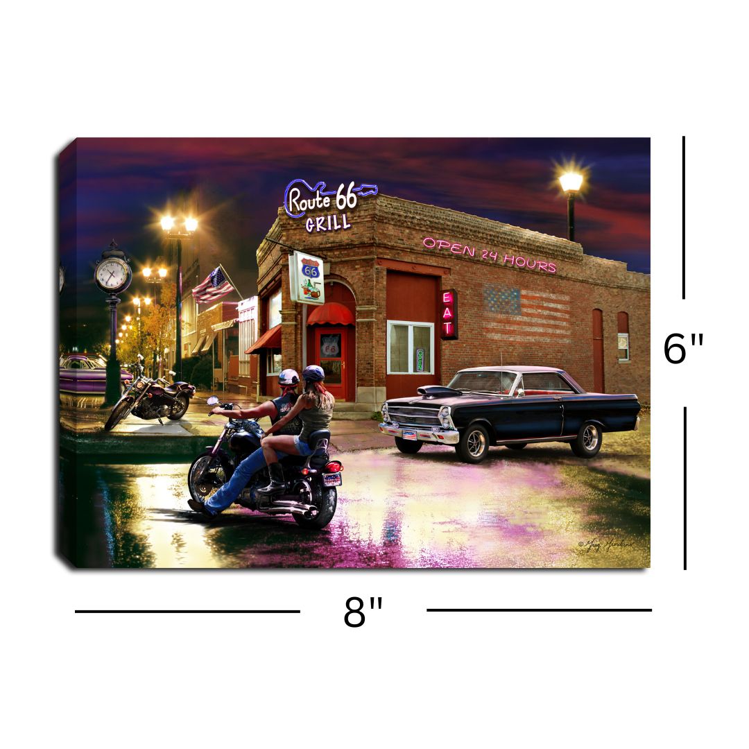 Cruisin 8x6 Lighted Tabletop Canvas