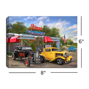 Hot Rods 8x6 Lighted Tabletop Canvas