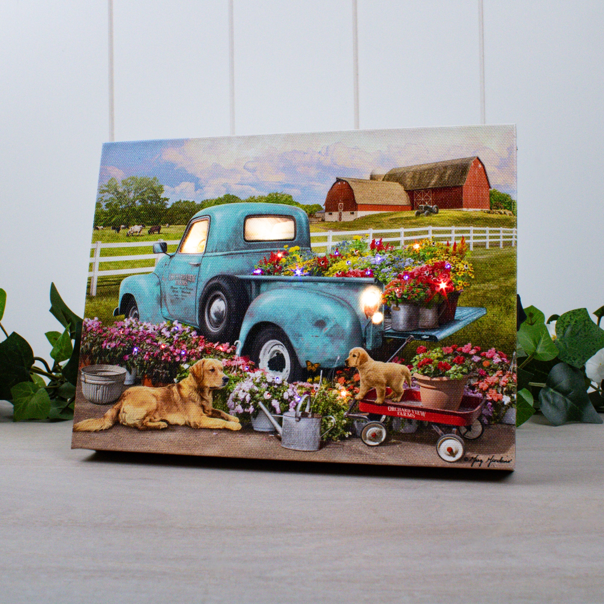 Flower Delivery 8x6 Lighted Tabletop Canvas