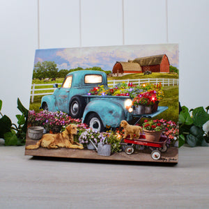 Flower Delivery 8x6 Lighted Tabletop Canvas