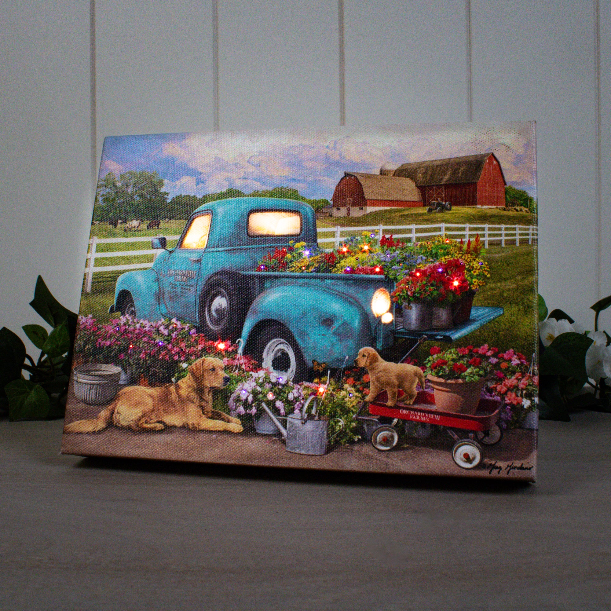 Flower Delivery 8x6 Lighted Tabletop Canvas