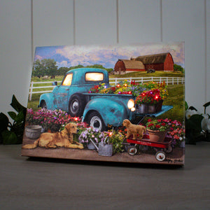 Flower Delivery 8x6 Lighted Tabletop Canvas
