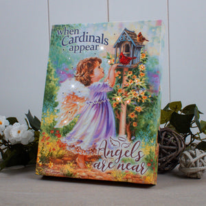 Angels Are Near 8x6 Lighted Tabletop Canvas