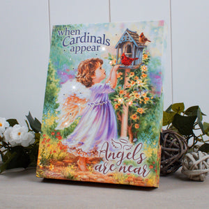 Angels Are Near 8x6 Lighted Tabletop Canvas