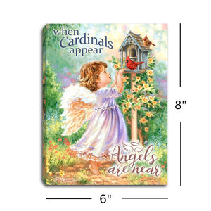 Angels Are Near 8x6 Lighted Tabletop Canvas