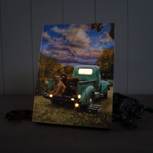 Fishing Buddies 8x6 Lighted Tabletop Canvas