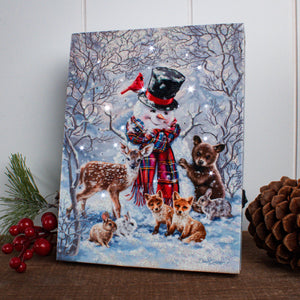 Forest Friends 8x6 Lighted Tabletop Canvas