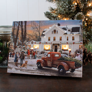 Old Country Inn 8x6 Lighted Tabletop Canvas