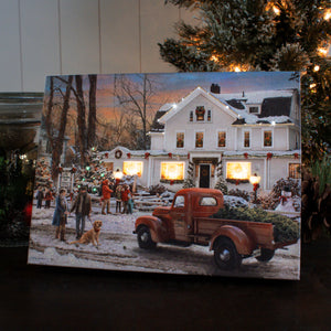 Old Country Inn 8x6 Lighted Tabletop Canvas