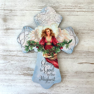 Glory to God Wooden Cross