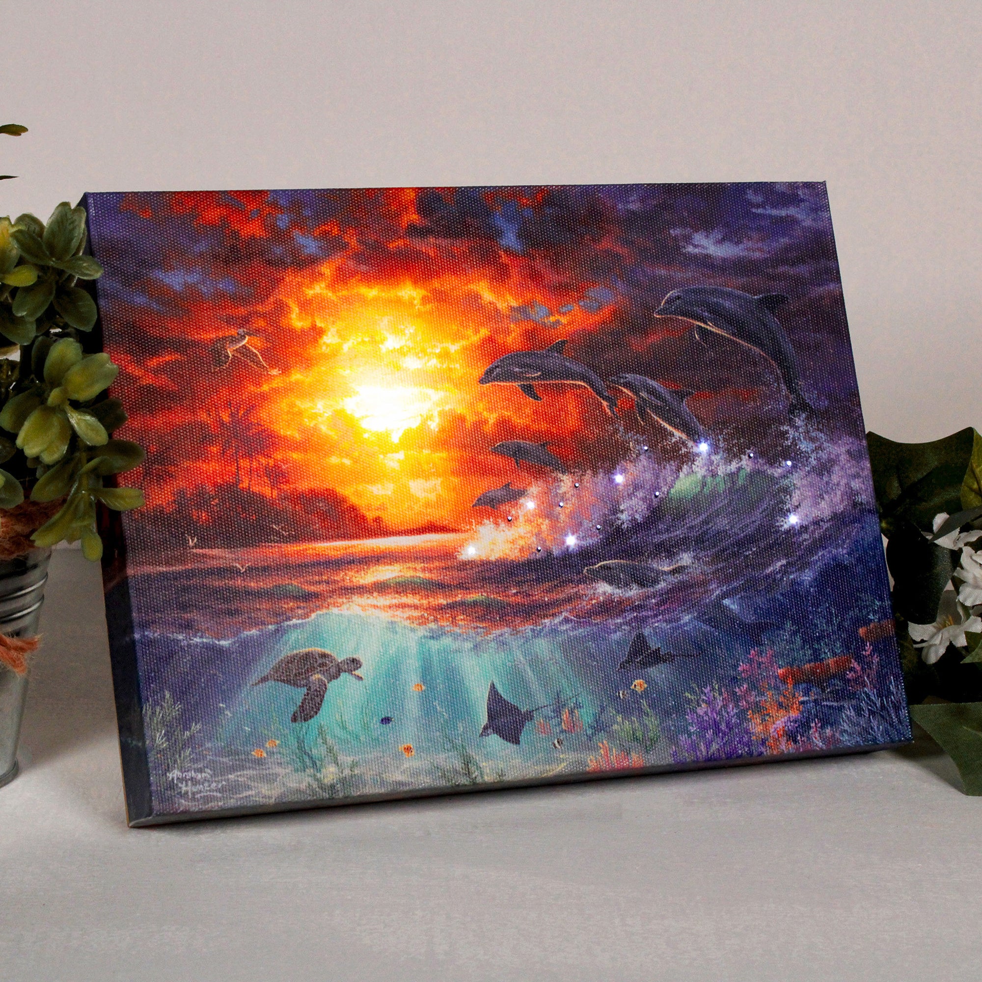 Beyond the Shore 8x6 Lighted Tabletop Canvas