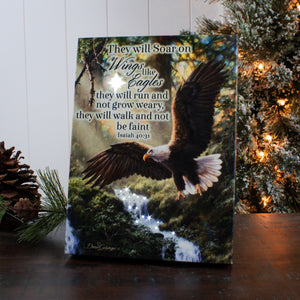 Eagle's Flight-Scripture 8x6 Lighted Tabletop Canvas