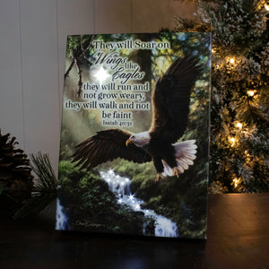 Eagle's Flight-Scripture 8x6 Lighted Tabletop Canvas