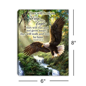 Eagle's Flight-Scripture 8x6 Lighted Tabletop Canvas