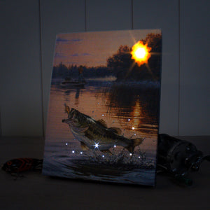 Early Catch 8x6 Lighted Tabletop Canvas