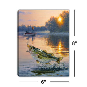 Early Catch 8x6 Lighted Tabletop Canvas