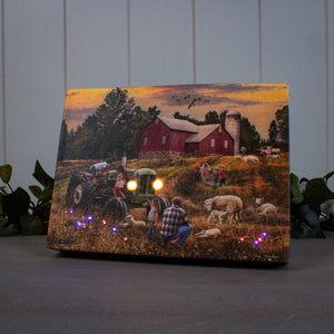 Fun on the Farm 8x6 Lighted Tabletop Canvas