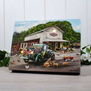General Store 8x6 Lighted Tabletop Canvas