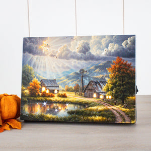 God Shed His Grace 8x6 Lighted Tabletop Canvas