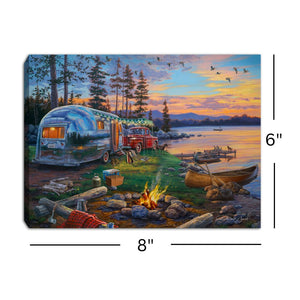 Happy Campers 8x6 Lighted Tabletop Canvas