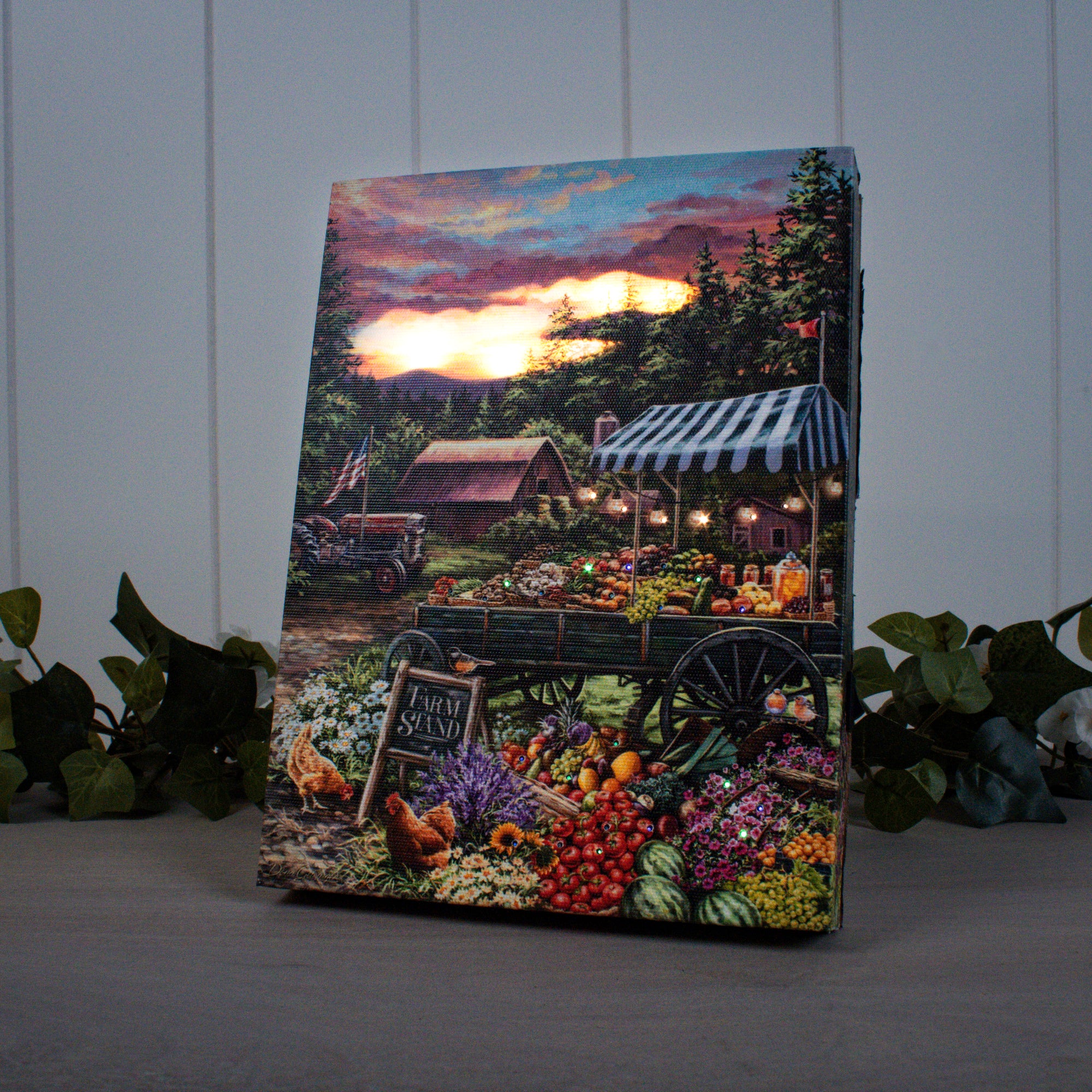 The Farmstand 8x6 Lighted Tabletop Canvas