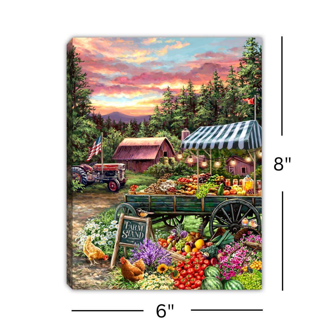 The Farmstand 8x6 Lighted Tabletop Canvas