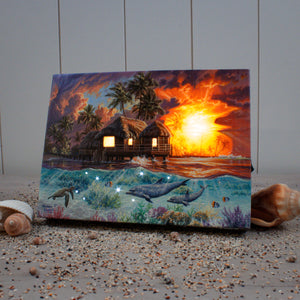 Weekend in Paradise 8x6 Lighted Tabletop Canvas