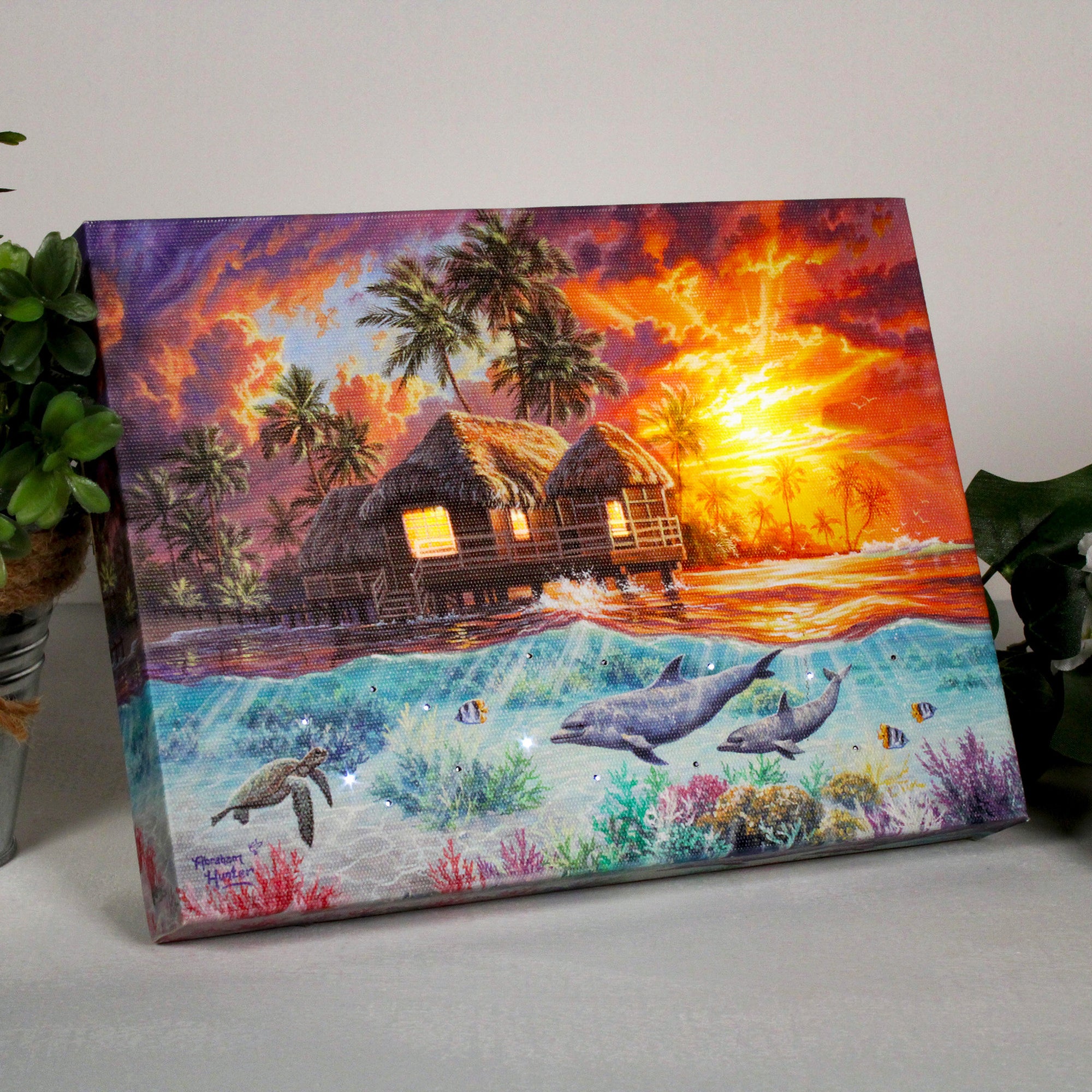 Weekend in Paradise 8x6 Lighted Tabletop Canvas