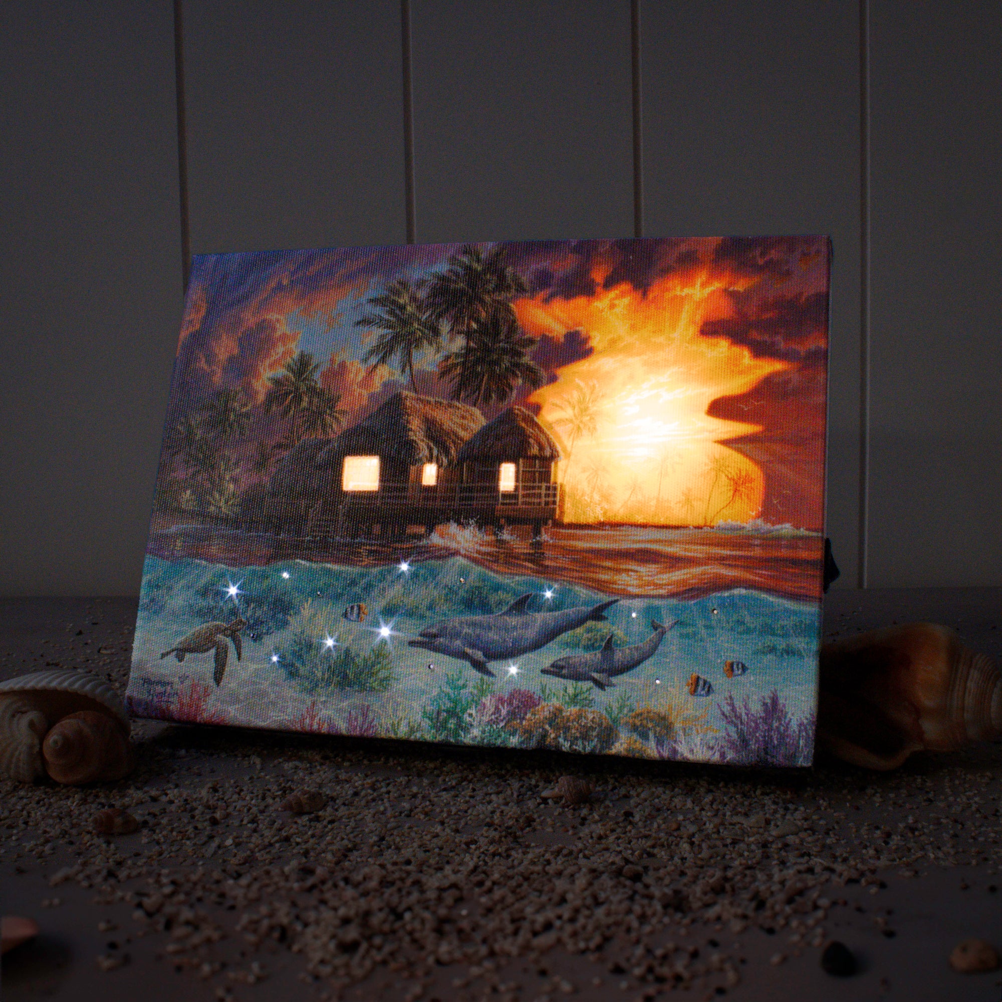 Weekend in Paradise 8x6 Lighted Tabletop Canvas