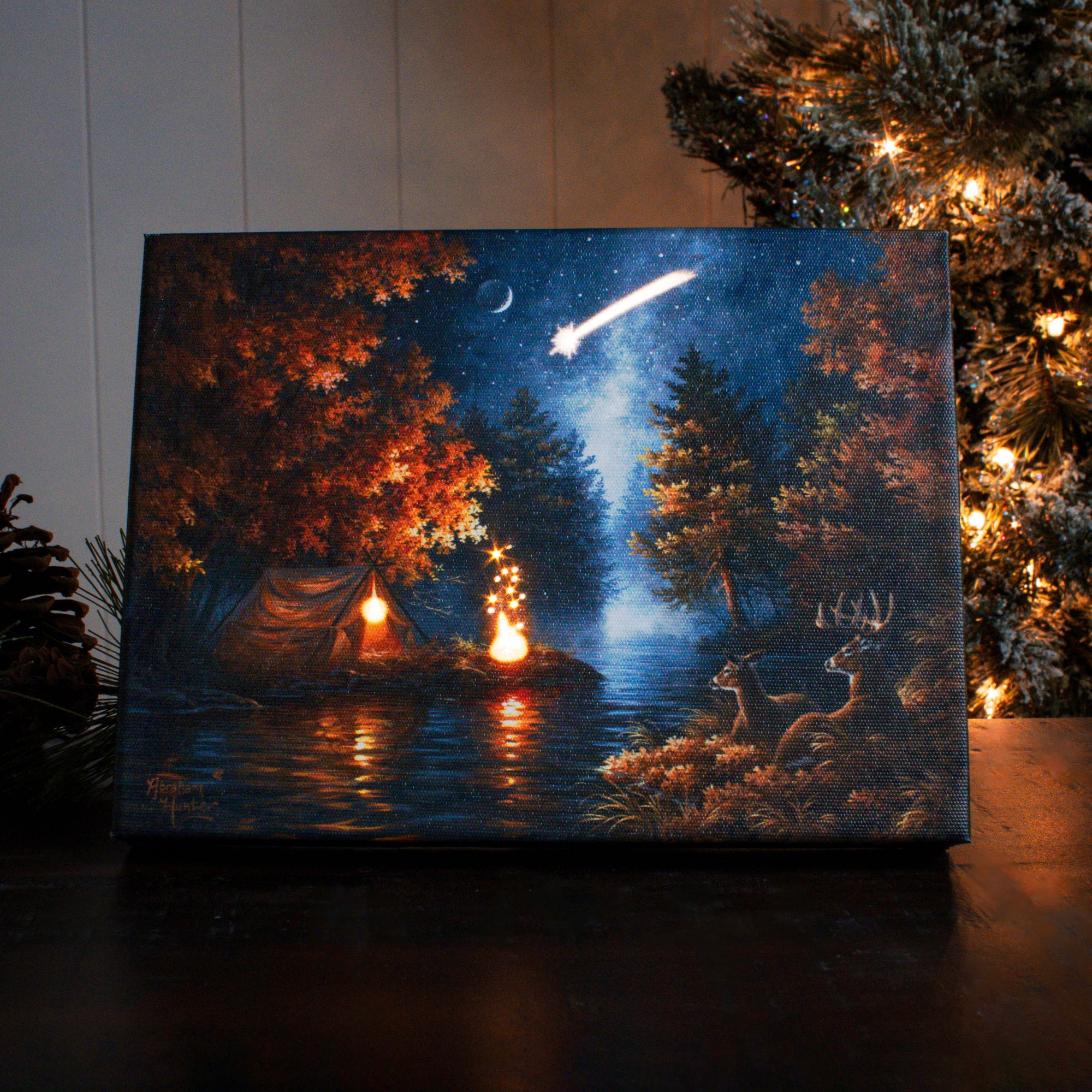 Wishing Upon a Star 8x6 Lighted Tabletop Canvas