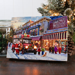Christmas Toy Store 8x6 Lighted Tabletop Canvas
