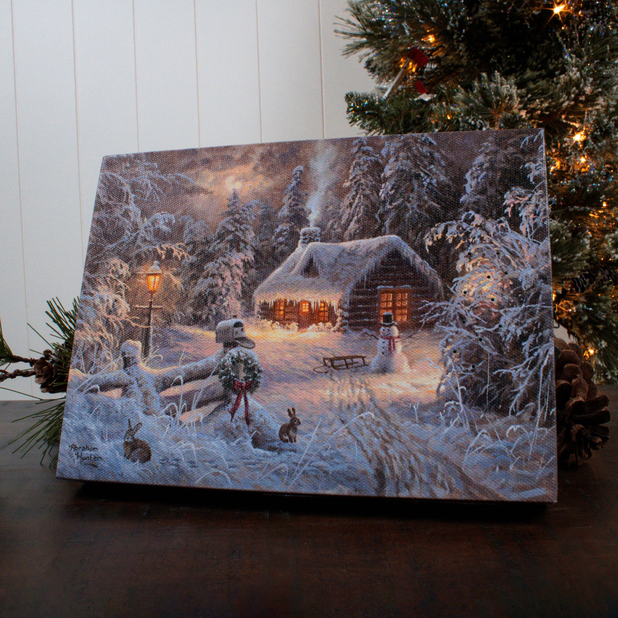 Holiday Home 8x6 Lighted Tabletop Canvas