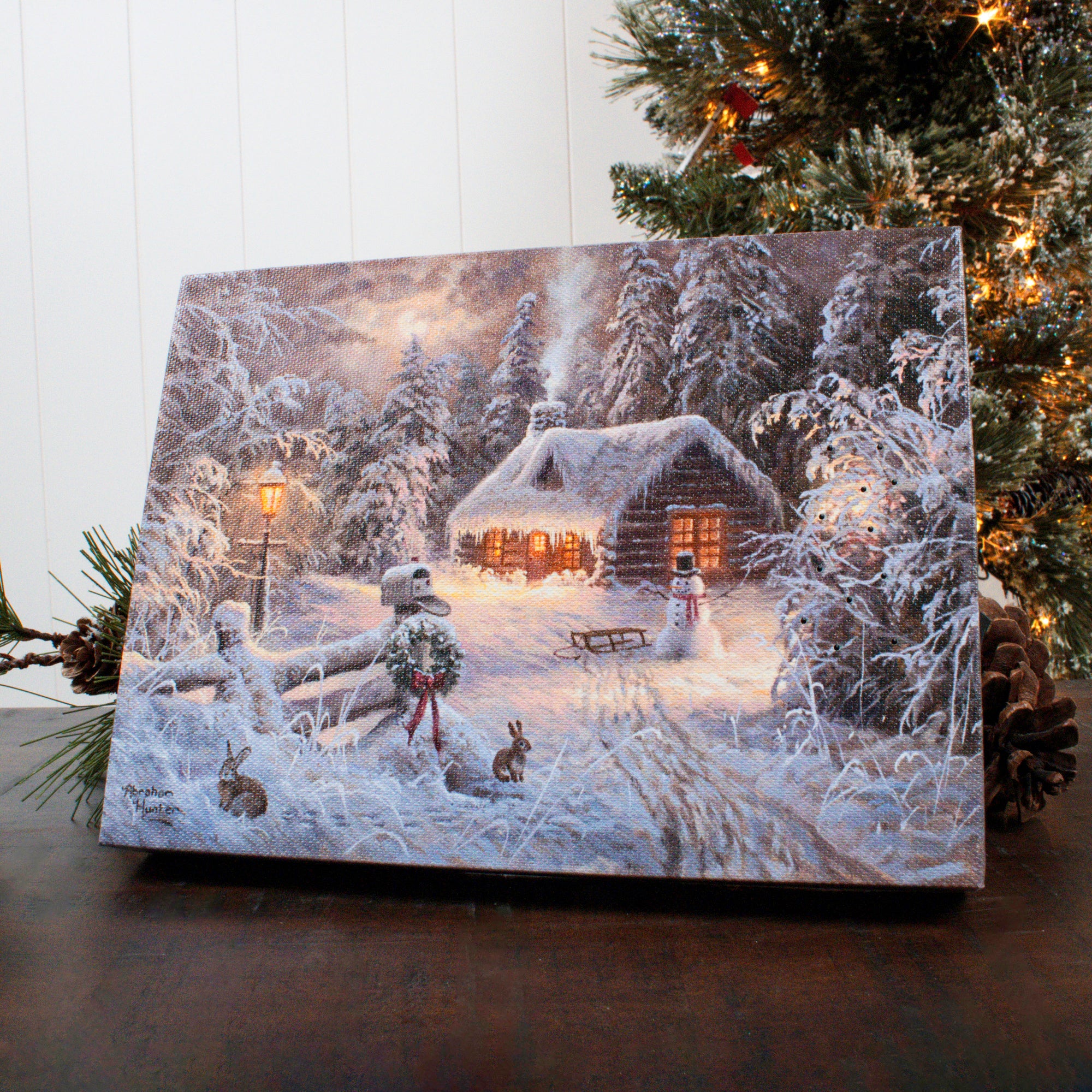 Holiday Home 8x6 Lighted Tabletop Canvas