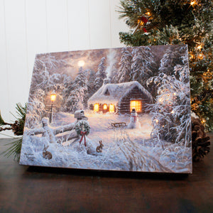 Holiday Home 8x6 Lighted Tabletop Canvas
