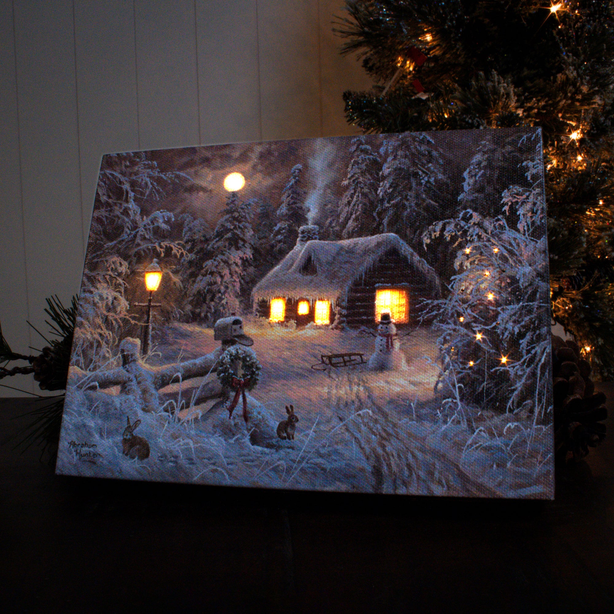Holiday Home 8x6 Lighted Tabletop Canvas