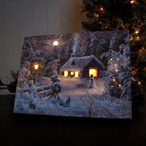 Holiday Home 8x6 Lighted Tabletop Canvas