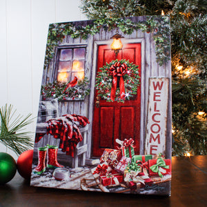 Home for Christmas 8x6 Lighted Tabletop Canvas