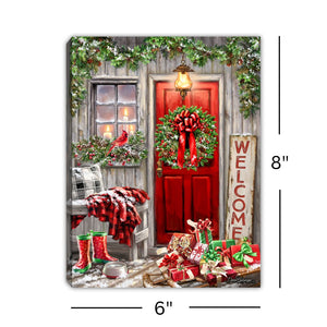 Home for Christmas 8x6 Lighted Tabletop Canvas