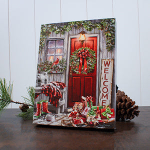 Home for Christmas 8x6 Lighted Tabletop Canvas