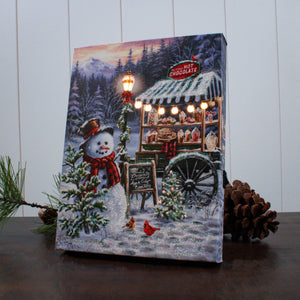 Hot Chocolate Stand 8x6 Lighted Tabletop Canvas