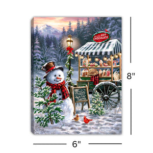 Hot Chocolate Stand 8x6 Lighted Tabletop Canvas