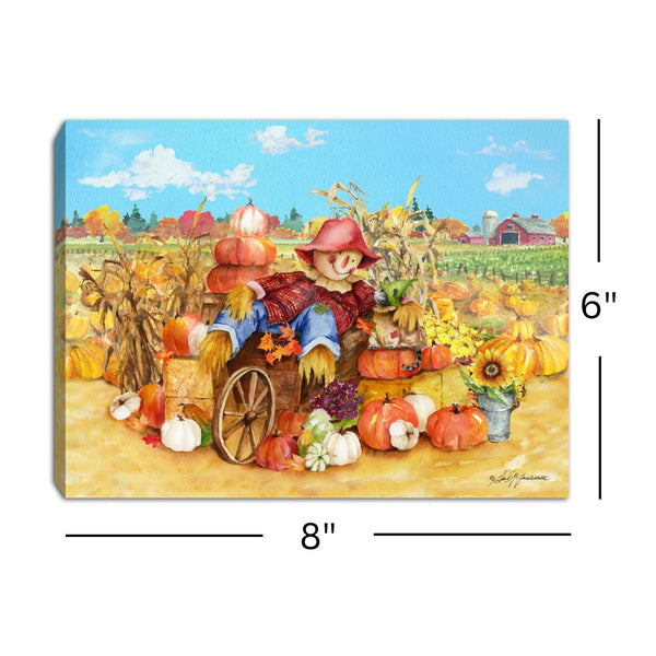 Scarecrow Pals 8x6 Lighted Tabletop Canvas | Glow Decor