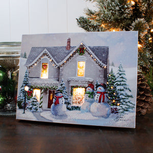 Victorian Christmas 8x6 Lighted Tabletop Canvas