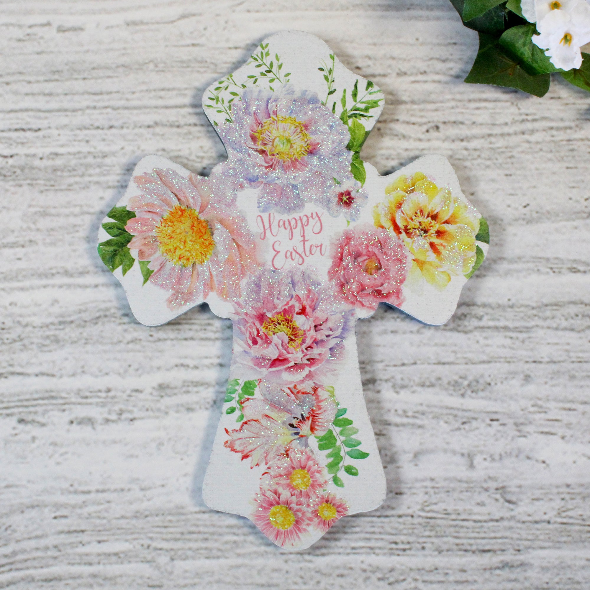 Happy Easter Wooden Cross