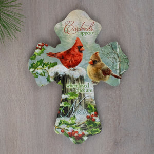 Holly Cardinals Wooden Cross