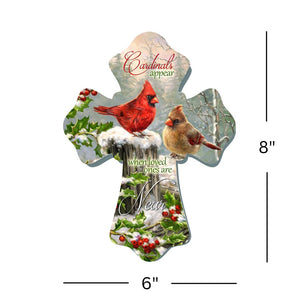 Holly Cardinals Wooden Cross