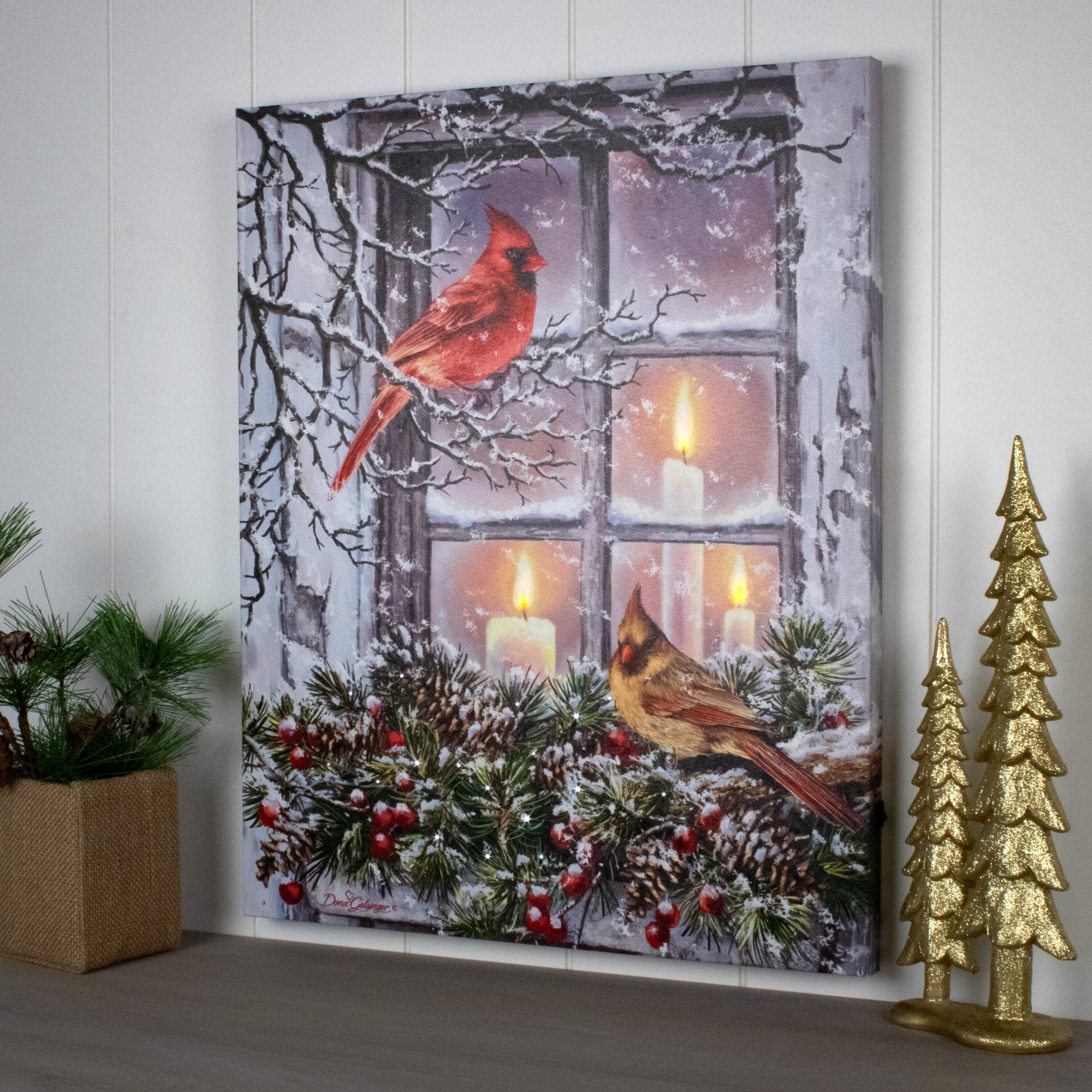 Together for Christmas 16x20 Fiber Optic Canvas