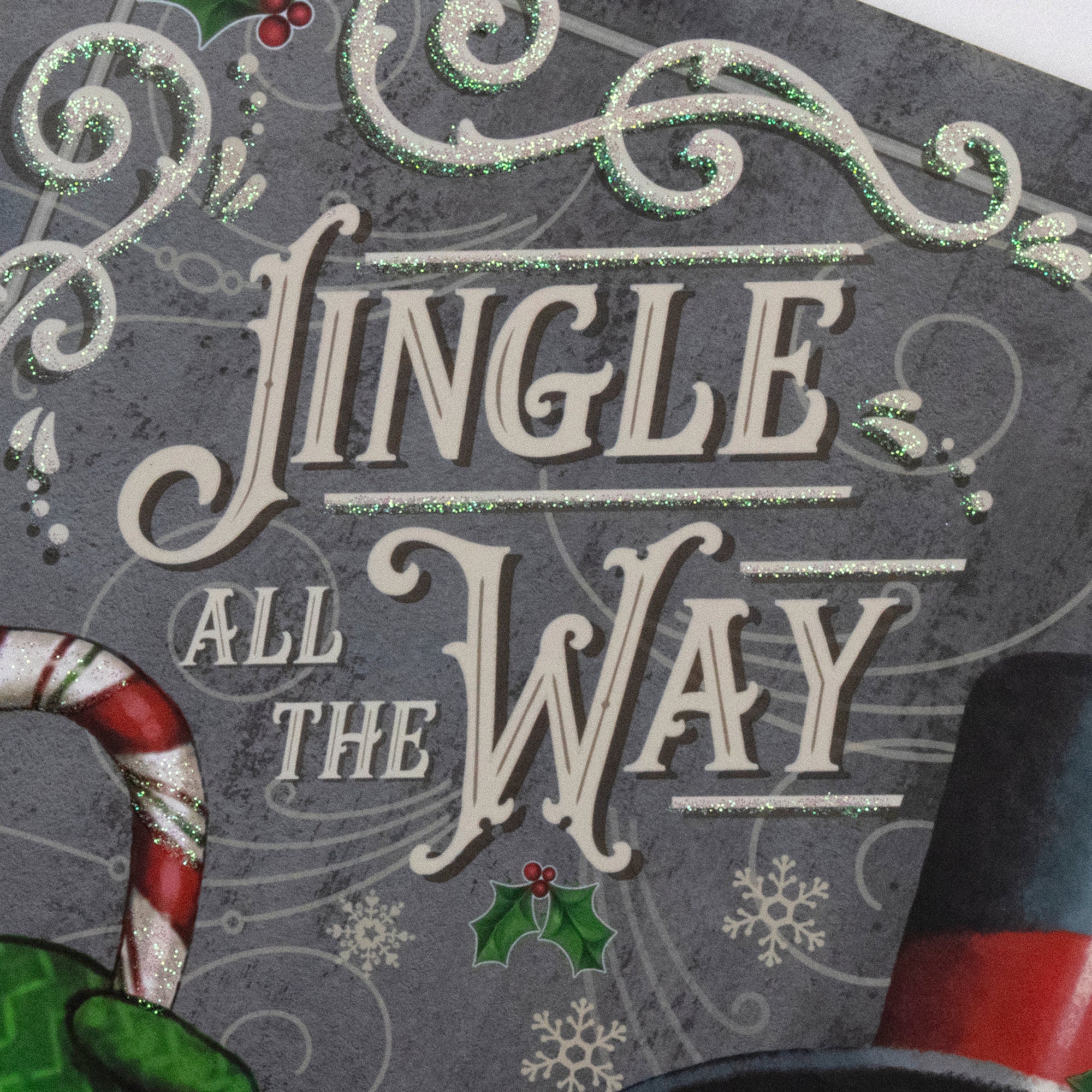 Jingle All the Way Wooden Sign with Rope Hanger